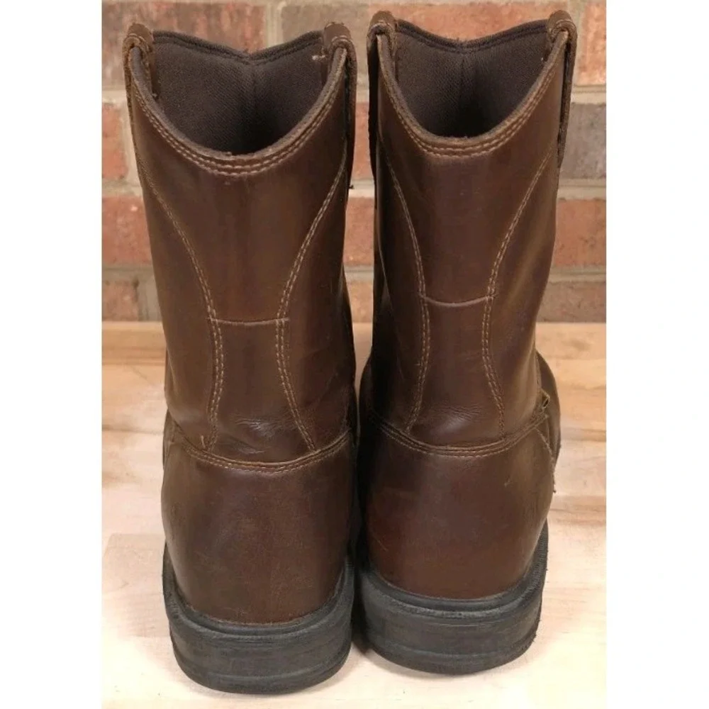 Herman Survivors Mens 13 Plower Waterproof Pull On Work Boots Steel Toe Brown